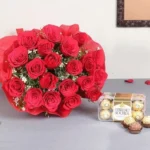 2 Dozen Roses With Frerro rocher